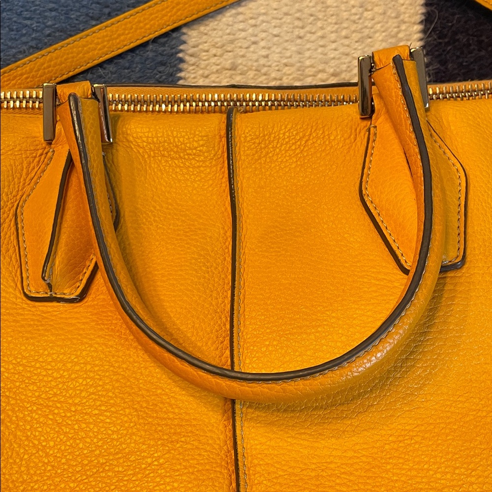 Tod's Mustard Yellow Leather Tote - Picture 3 of 8